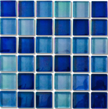 Aquabella Aqua Series Monaco Blue 1x1 Glass Tile